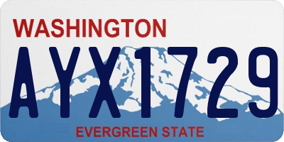 WA license plate AYX1729