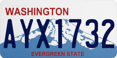 WA license plate AYX1732