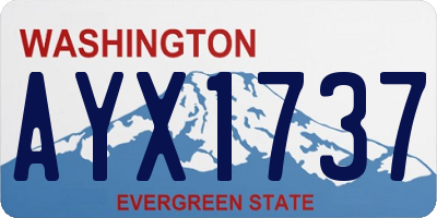 WA license plate AYX1737