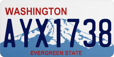 WA license plate AYX1738