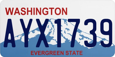 WA license plate AYX1739