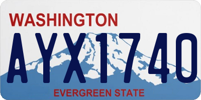 WA license plate AYX1740