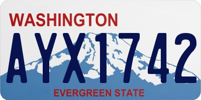 WA license plate AYX1742