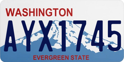 WA license plate AYX1745