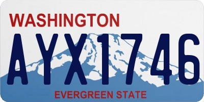 WA license plate AYX1746