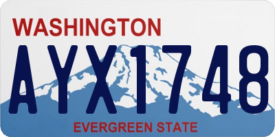 WA license plate AYX1748