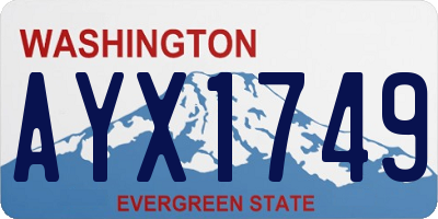 WA license plate AYX1749