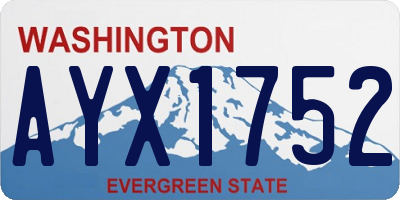 WA license plate AYX1752