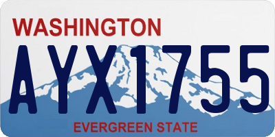 WA license plate AYX1755