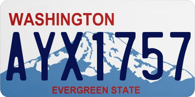 WA license plate AYX1757