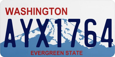 WA license plate AYX1764