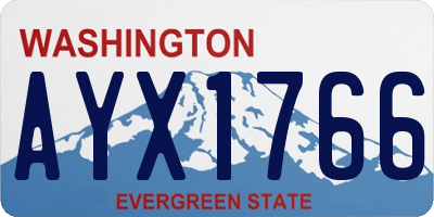 WA license plate AYX1766