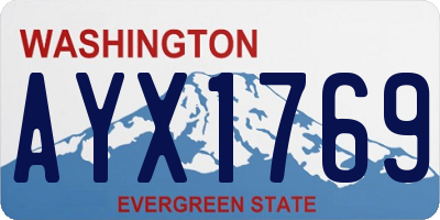 WA license plate AYX1769