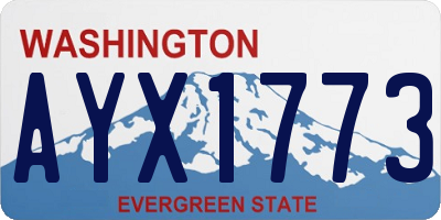 WA license plate AYX1773