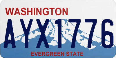 WA license plate AYX1776