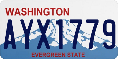 WA license plate AYX1779