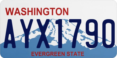 WA license plate AYX1790