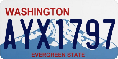 WA license plate AYX1797