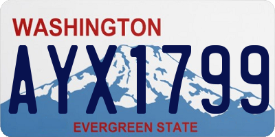 WA license plate AYX1799