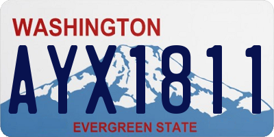 WA license plate AYX1811