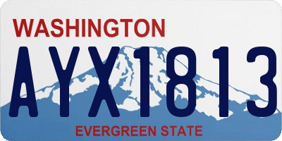 WA license plate AYX1813