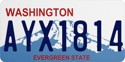 WA license plate AYX1814