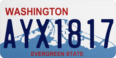 WA license plate AYX1817