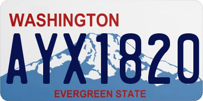 WA license plate AYX1820