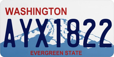 WA license plate AYX1822