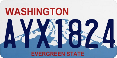 WA license plate AYX1824