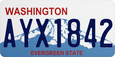 WA license plate AYX1842