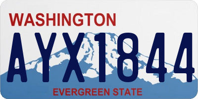 WA license plate AYX1844