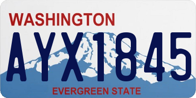 WA license plate AYX1845