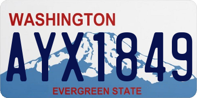 WA license plate AYX1849