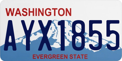 WA license plate AYX1855