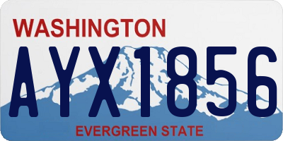 WA license plate AYX1856