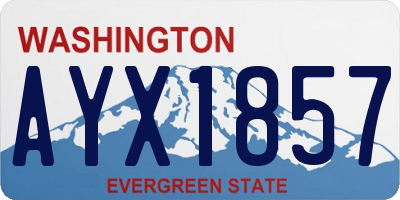 WA license plate AYX1857