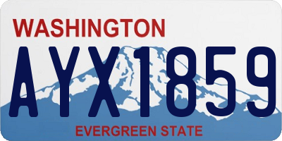 WA license plate AYX1859