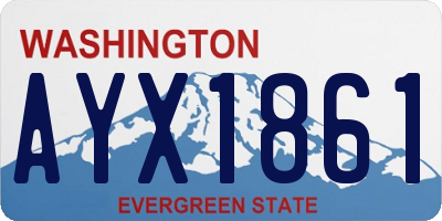 WA license plate AYX1861