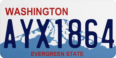 WA license plate AYX1864