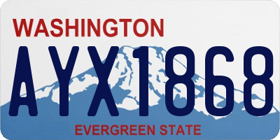 WA license plate AYX1868