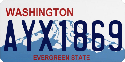 WA license plate AYX1869