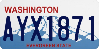 WA license plate AYX1871