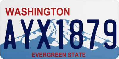 WA license plate AYX1879