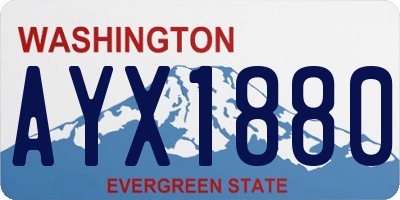 WA license plate AYX1880