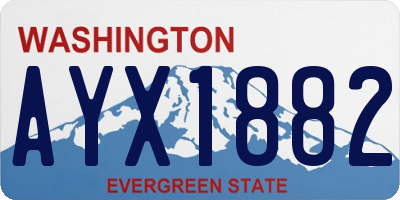 WA license plate AYX1882