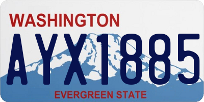 WA license plate AYX1885