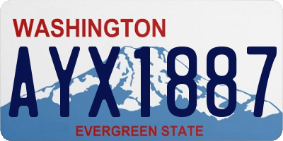 WA license plate AYX1887