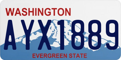 WA license plate AYX1889