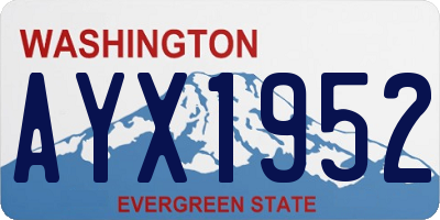 WA license plate AYX1952